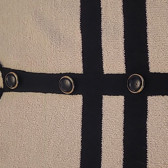 EUC 1960s VTG Castleberry I.Magnin Striped Button Detail Sweater Dress - Picture 13 of 14